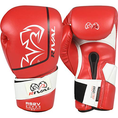 RIVAL Boxing RS2V 2.0 Super Sparring Gloves - Uses a Single Strap, Hook and Loop System Instead of Laces, Soft Inner Lining - size: 12 oz.