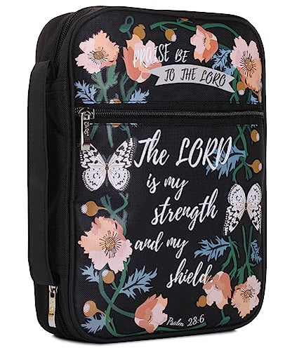 Mr. Pen- Bible Cover Case | Carrying Book Case with Durable Handle and Zippered Pocket, Bible Protective Church Bag for Men & Women, Christian Gifts - color: Black