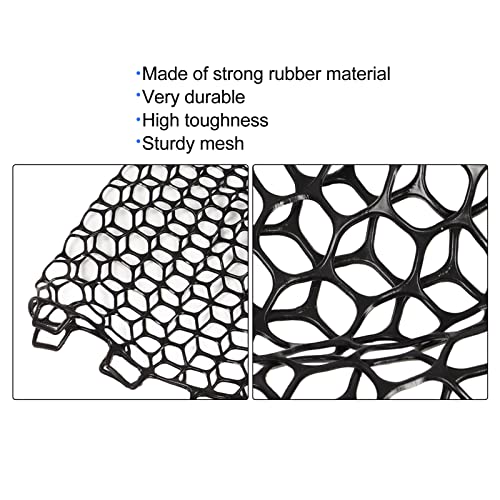Soft Rubber Fishing Net, Light Weight, Strong Toughness, Portable Fly Fishing Net for Outdoor Lovers (47CM)