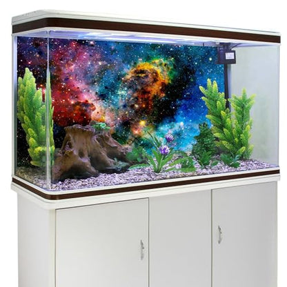 24x16 inches Galaxy Aquarium Background Stars Universe Fish Tank Backdrop | AWERT Cloud Colorful Cosmic Mystery Space Terrarium Background - size: 24x16in/60x40cm