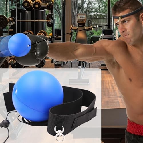 Head Boxing Ball - Boxing Headband Reflex Ball | Training Accessories, Interactive Boxball Integration Set, Practice Fitness Set for Adults Kids