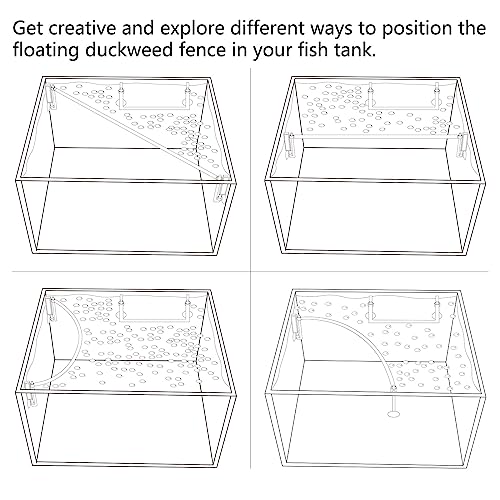 HOZOE Floating Plant Fence for Aquarium, Separates Floating Plants, Automatically Adjusts Height with Water Level, Suitable for All Floating Plants and Most Aquariums. - style: Combo Pack