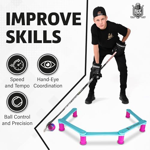 The Snake Stickhandling Trainer – Adjustable Hockey Training Aid for Puck Control, Quick Hands, Reaction Time & Coordination – Snake 5, Snake 7 & Elevated Styles - style: Snake 5 Elevated