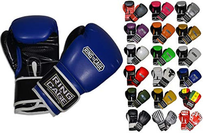 Gym Training Stand-Up Boxing Gloves - color: Blue, size: Large weighs 16oz