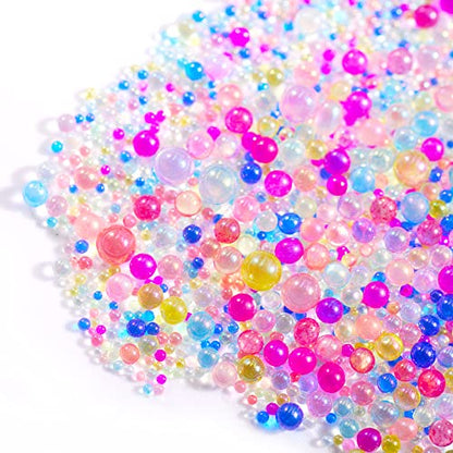 3D Colorful Nail Caviar Beads Nail Art Micro Bubble Pixie Beads 50G - color: 50G Colorful Bubble Beads