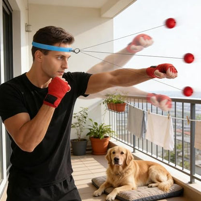 Boxing Reflex Ball Adjustable Band Training Toy | Head Ball Boxing Headband for Christmas Stocking Boy Kids Teens Adults Men Youth
