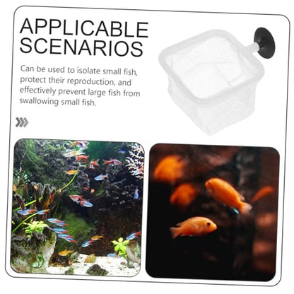 Toyvian 5pcs Fish Breeding Net with Cups Aquarium Divider Net for Fry Separation for Fish Tanks and Aquatic Breeding
