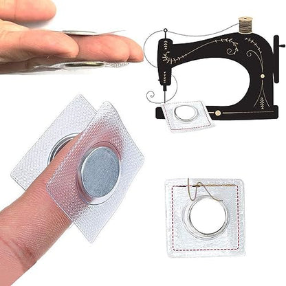 8 Sets Hidden Magnetic Snap,Invisible Magnets Sew in PVC for Thin Fabrics - style: PVC-Square