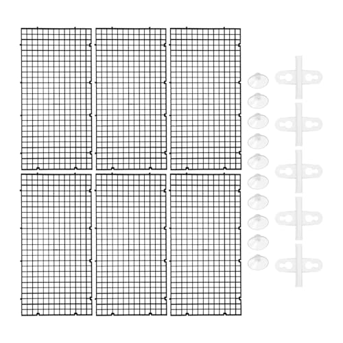 BESPORTBLE Fish Tank Divider Set Aquarium Supplies 16pcs Fish Tank Separator Food-Grade Plastic Random Color