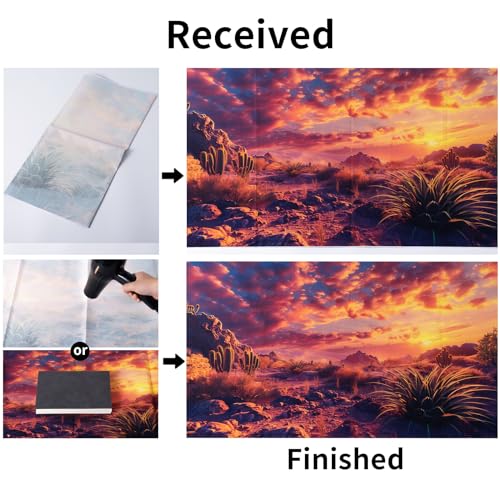 3 Pack Terrarium Background, 60x24 inch Polyester Reptile Background | Cloth Terrarium Background, Gobi Sunshine Cactus Stone & Green Tree Fern Stream Backgrounds, Backgrounds for Reptile Tank - size: 60x24 Inch