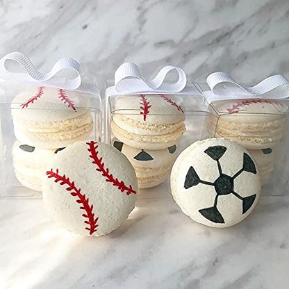 100 Pack 2x2x2 Inches Clear Favor Boxes with Ribbons, Mini Transparent Cube Treat Boxes for Candy & Chocolate Bomb, Plastic Individual Macaron Packaging Box for 2 - color: 2x2x2 Inch