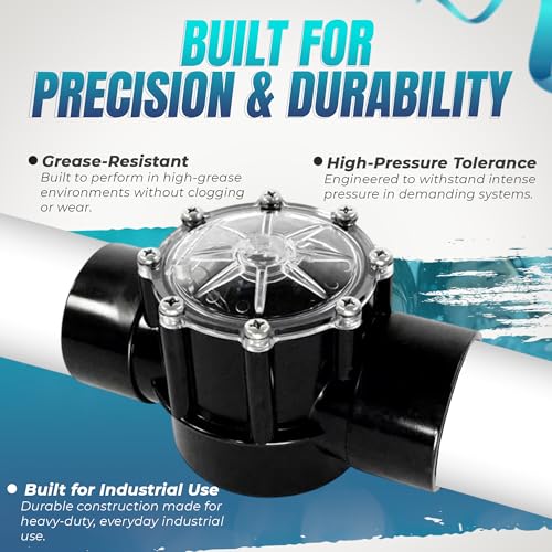 Replacement 263042Z 2-Way Pool Check Valve Cover with Flapper Assembly for 263042 – Compatible 2" Check Valve Kit (Not for FullFLOXF 263060/263077) – Durable Transparent Pool Valve Cover