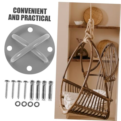 Heavy Duty Hammock Ceiling Hook Sandbag Mount Plate Adjustable Swivel Hanger for Indoor Use Sturdy Suspension Bracket for Aerial and Chairs