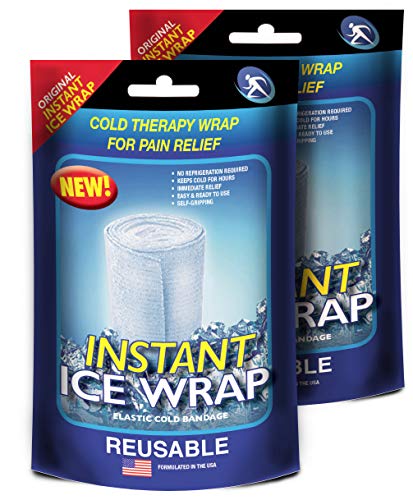 Instant Ice Wrap for Pain Relief, HEAL AT Home and Help First Responders with Instant Ice Wrap: 2 Packs, Reusable, No Refrigeration Needed: