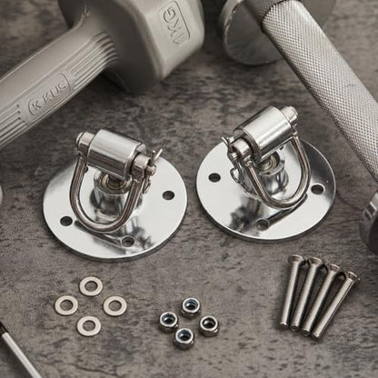 Moxweyeni 2 Pack Speed Bag Swivel Kit Stainless Steel 360° Ball Bearing Speed-Bag Mount with Screws Professional Boxing Speedbag Swivel for Home Gym, Platform & Punching Bag Stand