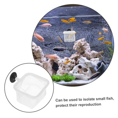 Toyvian 5pcs Fish Breeding Net with Cups Aquarium Divider Net for Fry Separation for Fish Tanks and Aquatic Breeding