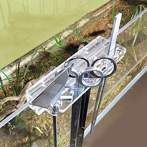 Aquarium Tool Rack Wall Mount Acrylic Holder Grass Maintenance Tools Tweezers Scissors Aquatic Plant Tongs