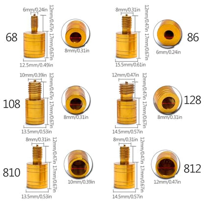 2Pcs Fishing Landing Net Thread Adaptor Alloy Fishing Poles Connector Fishing Landing Harpoons Dip Parts Easy to Install Net Head Adapter