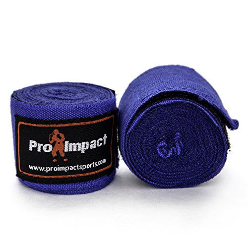 180 Inch Mexican Style Boxing Hand Wraps – Stretchable Wrist & Knuckle Support for MMA, Muay Thai, Kickboxing, Heavy Bag & Combat Training – Men & Women - color: Blue