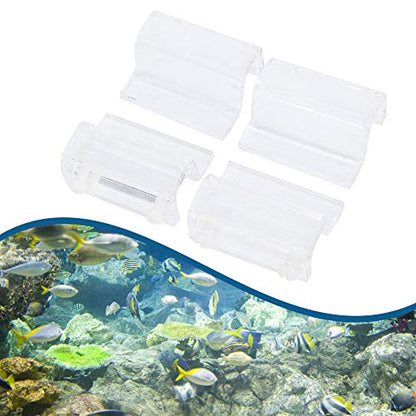 Aquarium Lid Clips, 4pcs Acrylic Aquarium Cover Clip, Clear Fish Glass Cover Clip Support Holder Universal Lid Clips for Rimless Aquariums