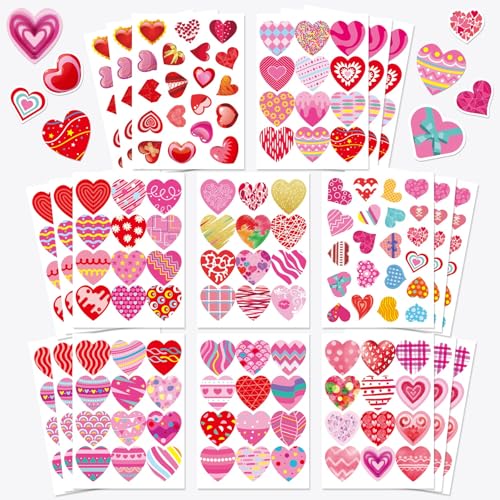 336 PCS Heart Stickers for Kids, Valentine Day Love Stickers - style: Valentine Stickers