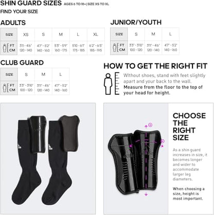 Adidas Soft Ground Match Predator Shin Guards - color: Black/White/White, size: Large
