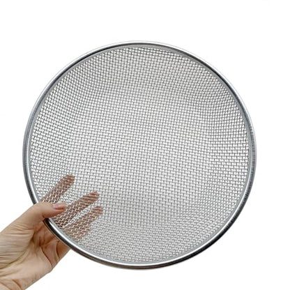 3 PCS Soil Sieve for Garen -12 inches Soil Sifter for Rocks Compost Suitable for 5 Gallon Drums 10mm，6mm，3mm