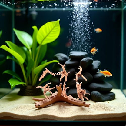 1 Pc Natural Aquarium Driftwood Branches Wood Aquarium Trunk Driftwood Tree Fish Tank Log Decoration Plant Stump, Aquarium Décor Thematic Ornaments Assorted (8-10cm)
