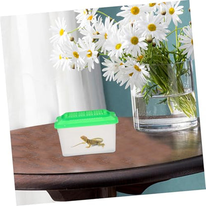 Totority Portable Turtle and Fish Carrier Box Reptile Habitat Lightweight Handheld Tank for to Clean Optimal Airflow for and Turtles Medium