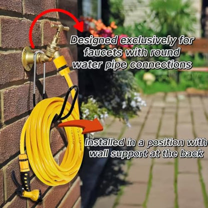 Garden Hose Holder Water Hose Hanger Wall Mounted,304Stainless Steel Solid Hose Hook Holds Up to 50Ft Garden Hose, Expandable Hose, Water Hose(Black Paint 1pcs) - color: Black paint, size: 5.5'' x 1