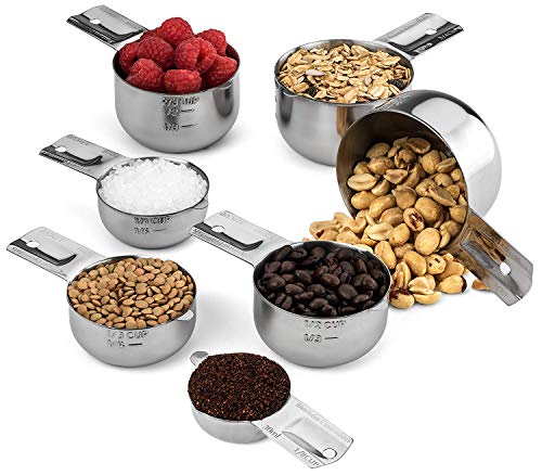 Hudson Essentials Stainless Steel Measuring Cups and Spoons Set - Stackable Set with Spout (11 Piece Set)