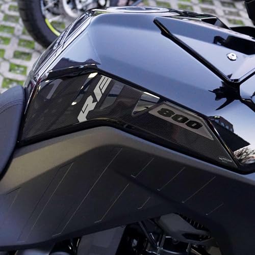 labelbike 3D Motorcycle Tank Stickers compatible with Suzuki | V-Strom 800RE, Side Protection in Resin, Anti-scratch, Decoration - color: grey