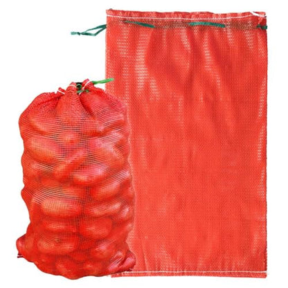Extra Large Mesh Produce Bags 60 lbs Reusable Onion Sacks Vegetable Storage Bags Washable Net Bag 21” x 32” for Onion Potato Firewood Crawfish, Pack of 10