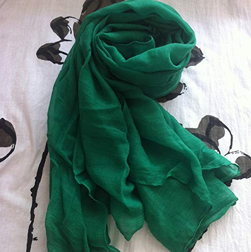 woogwin Women's Scarf Lady Light Soft Fashion Solid Shawl Wraps - color: Darkgreen