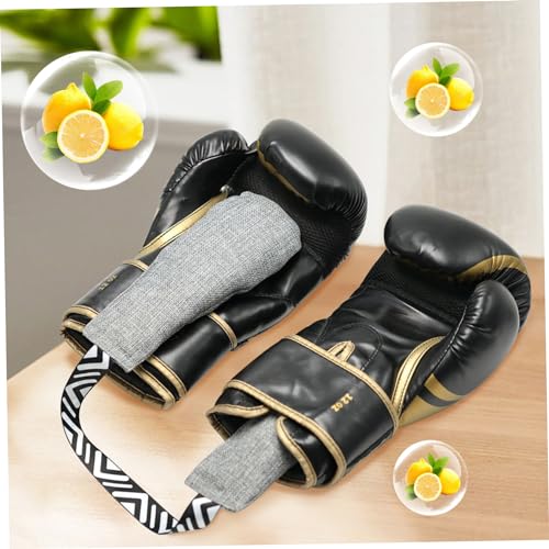 Boxing Glove Deodorizer Lemon Fragrance Glove Deodorizers Bamboo Charcoal Sports Shoes Deodorizer with Connecting Strap