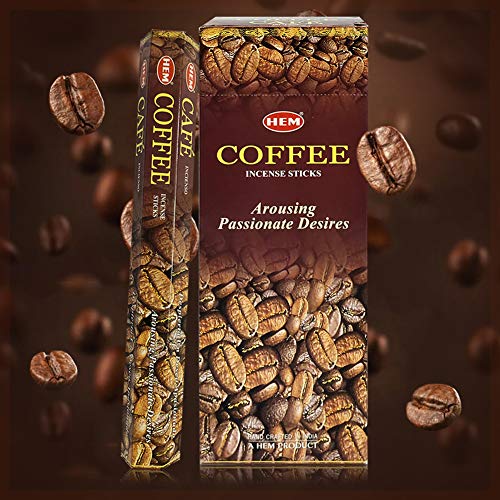 Coffee Incense Sticks and Incense Stick Holder Bundle Insence Insense Hem Incense Sticks - color: Coffee