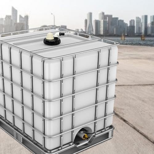 IBC Tote Lid Cap With Garden Hose Adapter - 32mm IBC Lid Filter Cover - IBC Tote Lids Cap IBC Tote Adapter - IBC Tote Hose Adapters IBC Tank Container for Rainwater Tank Rain Tank - Black White