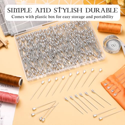 Corsage Pins, 350 Pcs Teardrop Pearl Head Pins - size: 350pcs