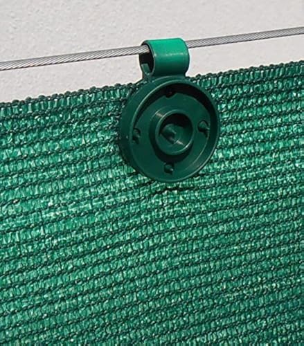 Shade Cloth Plastic Clips, UV Treated | 20 Pack, Color Green - color: Green, size: 20 Pack