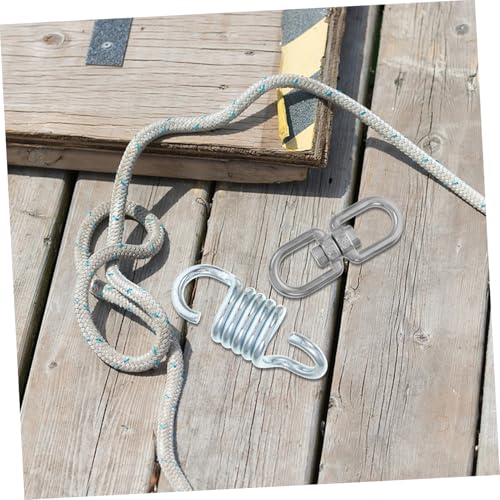 Yardwe Stainless Steel Hammock Chair Kit Heavy Duty Swivel Hooks Springs for Swing Ceiling Mount Hardware Set