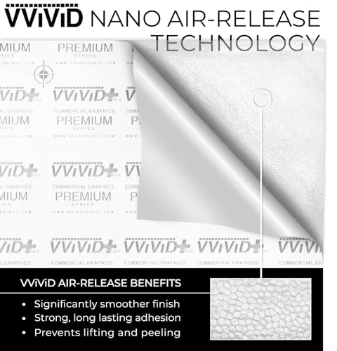 VViViD Frosted Matte Etched Adhesive Craft Window Vinyl Roll (17.9" x 48", Frosted White) - color: Frosted White, size: 17.9" x 48"