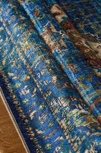 Blue Velvet Carpet Seccade Prayer Rug One Size Multicolor Polyester - Multicolor