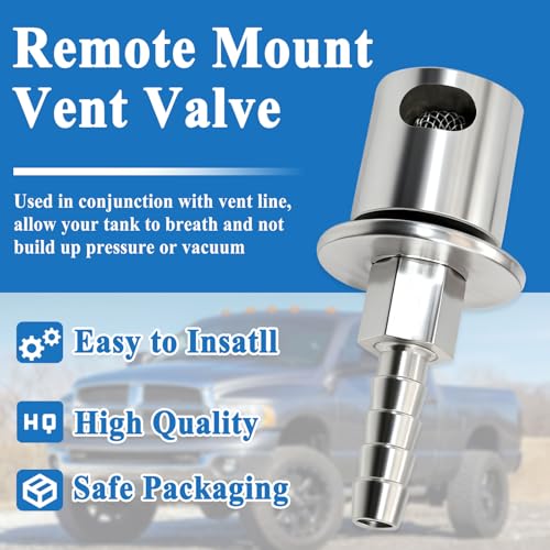 Remote Mount Vent Valve for Fuel Tanks | Tank Vent Line Replacement Part, 5/16'' Barb Size, Detachable - color: 1 Pack