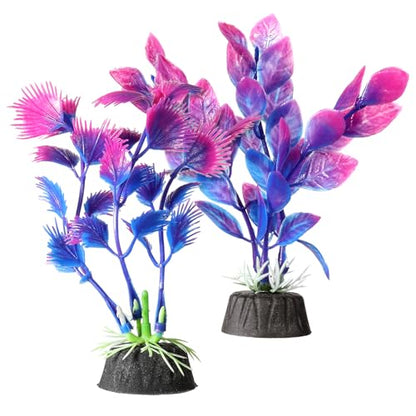 2 Pcs Plastic Artificial Floating Aquarium Plants Small Aquarium Plant for Betta Fish Tank 4.5 Inch Fish Tank Decorations Aquatic Water Grass Plastic Artificial Plant Reptiles Plants