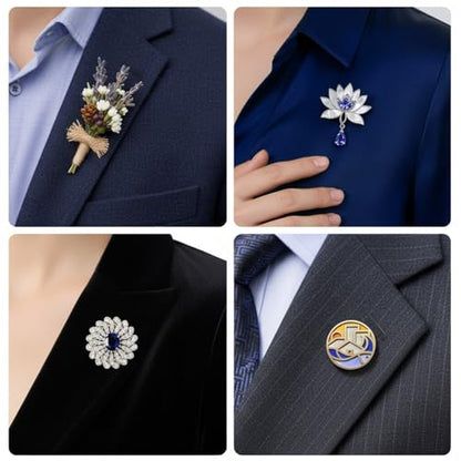 6 Pairs Mini Magnetic Pin Brooch Converters Magnetic Clasps Metal Pin Backs Clothing Magnet Buckle Lapel Pins Brooch Holder Converter for Hijab Scarf Shawls Thin Fabric Round Invisible - color: Silver
