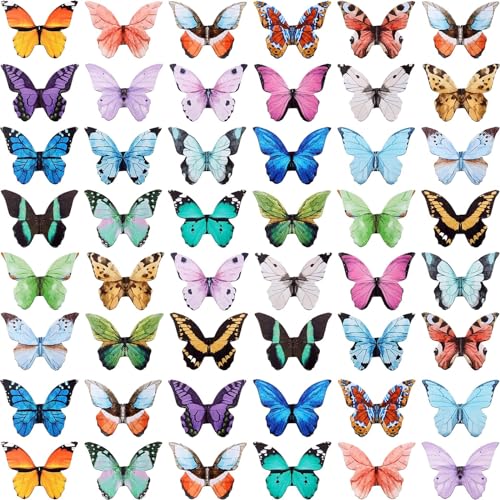 Nezyo 48 Pcs Magnetic Bookmarks, Butterfly, 2.5 x 1.77 x 0.08 Inch