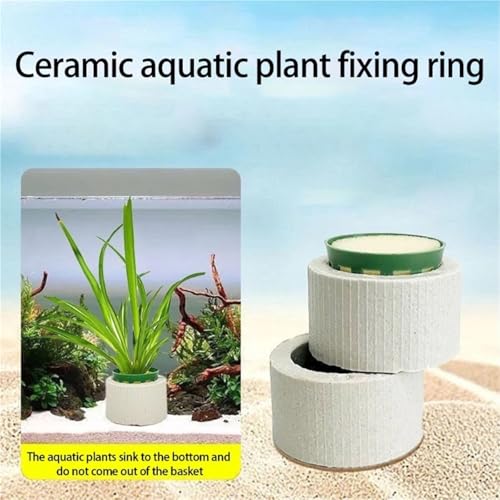 25 Sets Aquarium Water Plant Fixed Rings with Cotton Lining and Basket for Decoration