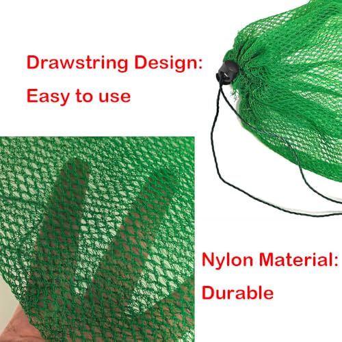 Portable Fishing Net Bag Drawstring Fishing Net Nylon Mesh Fishing Bag Fishing Storage Bag (19.7x11.8inch) - size: 19.7x11.8inch