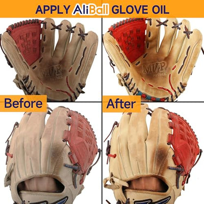 AliBall Ultimate Baseball Mitt Maintenance Kit | 8-Piece Cleaner, Oil, Brushes & Towels Combo - style: Essential Standard Kit