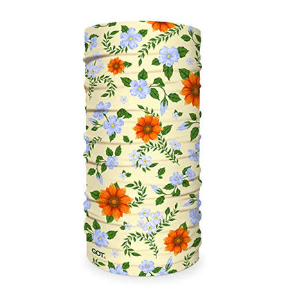 GOT Sports Tube Bandana - Neck Gaiter for Women Men, Face Mask, Neck Wrap, Head Scarf, Curly Hair Sleep Protection - color: Floral Summer